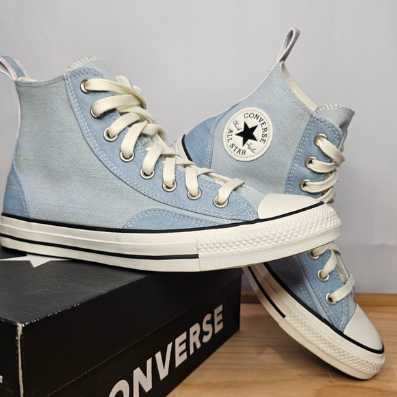 Converse CTAS Workwear Hi Top Sneakers Women's Size 10 Blue Denim A05183C  NWT - Picture 1 of 10